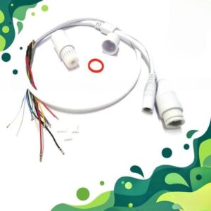 ip camera 9 pin cable with waterproof connector cap terminal cover protector