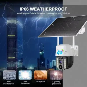 4G Solar CCTV Camera – 3MP, Waterproof, Motion Detection, Two-Way Audio