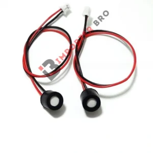High-Sensitivity Black & Red Audio Microphone for IP Cameras: