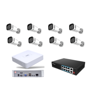 4 K IP CCTV Camera Full Kit with 8 Outdoor night Color Vison Human , Face ,Vehicle Detection Camera